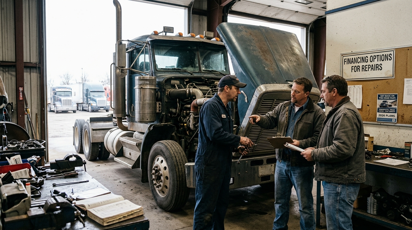 Illustration: Commercial Truck Repair Loans for Bad Credit in 2026: Get Back on the Road Fast