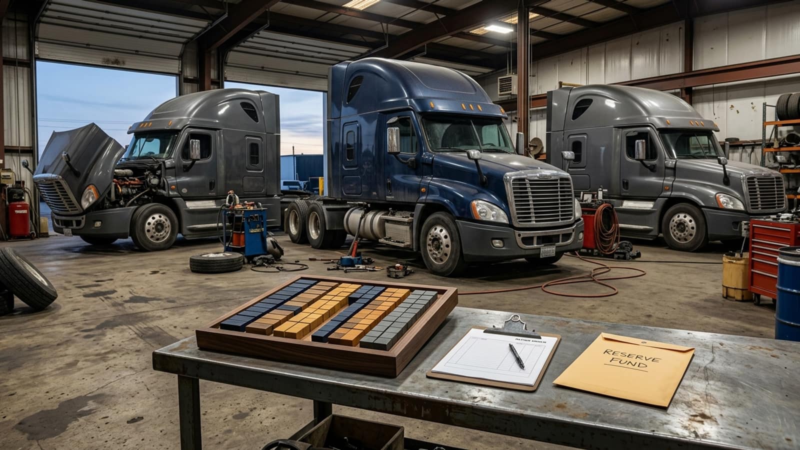 Truck Repair Line of Credit: Plan Draws, Fees, and Repayment editorial repair-planning scene